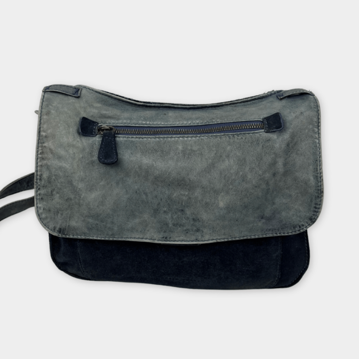 pre-loved Pepe Jeans Handtasche Wildleder blau/petrol
