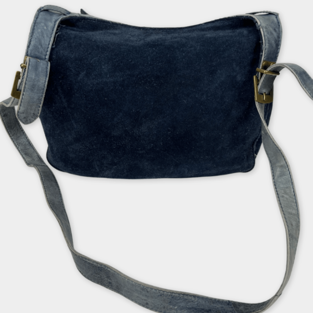 pre-loved Pepe Jeans Handtasche Wildleder blau/petrol