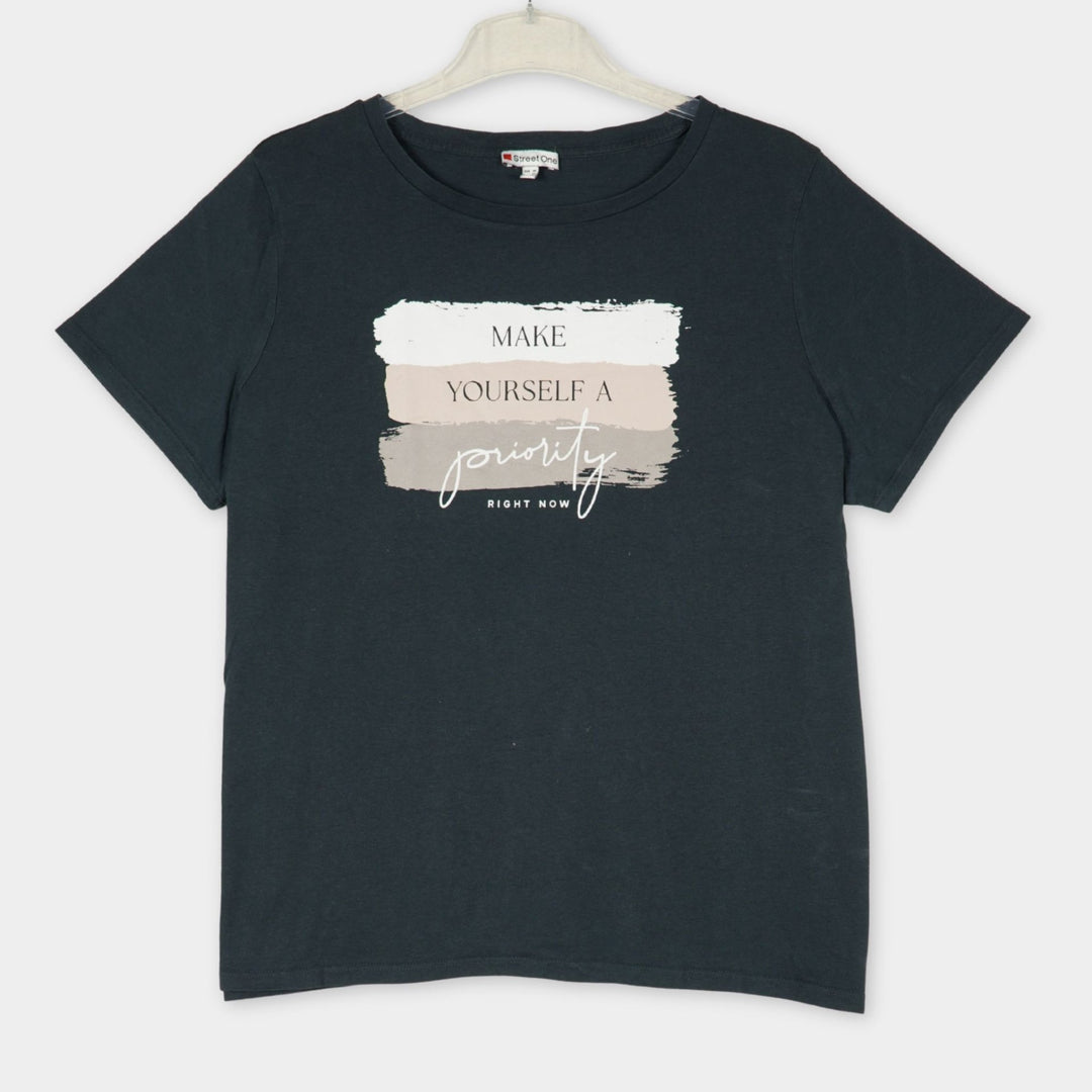 pre-loved Street One T-Shirt mit Print Gr. 46