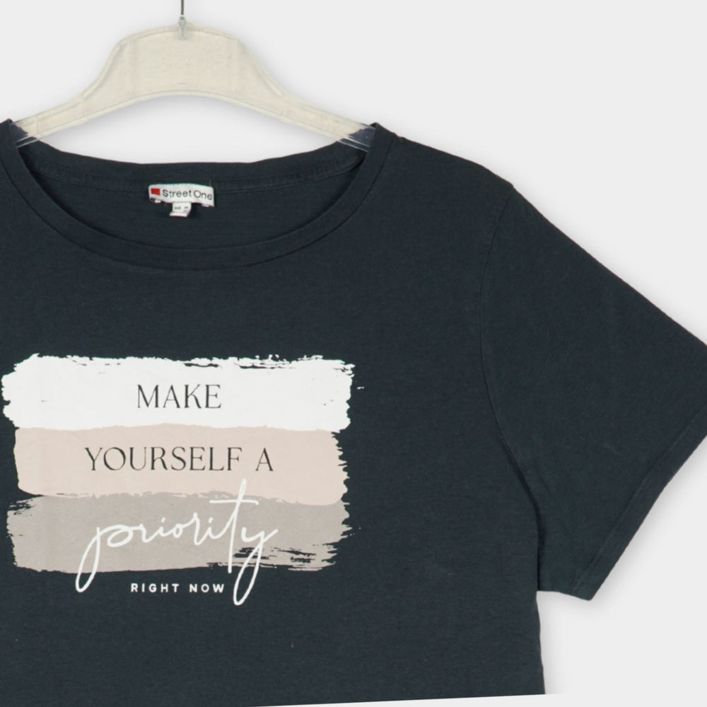 pre-loved Street One T-Shirt mit Print Gr. 46