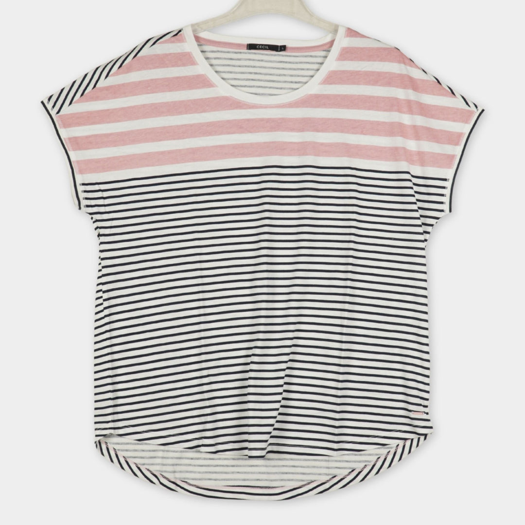 Cecil T-Shirt ohne Print Gr. L